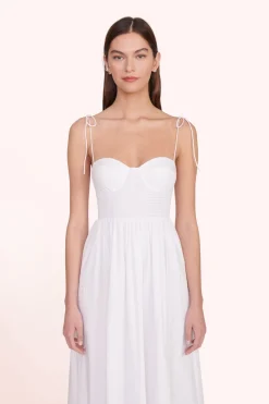 STAUD LANDRY DRESS   WHITE Outlet