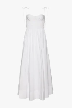 STAUD LANDRY DRESS   WHITE Outlet
