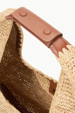 STAUD LARGE RAFFIA MOON BAG NATURAL RAFFIA NATURALTAN Hot