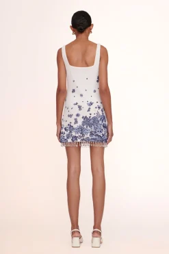 STAUD LE SABLE DRESS BLUE TOILE BLUETOILE