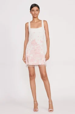 STAUD LE SABLE DRESS  IVORY CHERRY BLOSSOM TOILE IVORYCHERRYBLOSSOMTOILE
