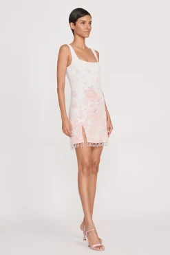 STAUD LE SABLE DRESS  IVORY CHERRY BLOSSOM TOILE IVORYCHERRYBLOSSOMTOILE