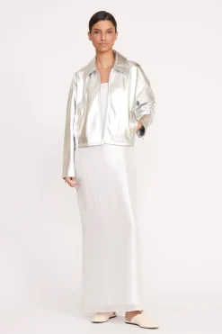 STAUD LENNOX JACKET   SILVER New