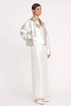 STAUD LENNOX JACKET SILVER New