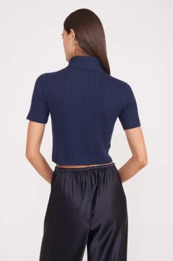 STAUD LILOU SWEATER   NAVY Best