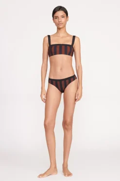 STAUD LIV BIKINI TOP  BLACK TAN SEASHORE STRIPE BLACKTANSEASHORESTRIPE Outlet