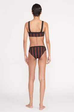 STAUD LIV BIKINI TOP  BLACK TAN SEASHORE STRIPE BLACKTANSEASHORESTRIPE Outlet