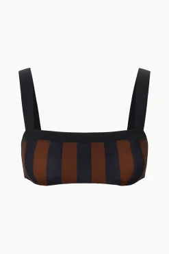 STAUD LIV BIKINI TOP  BLACK TAN SEASHORE STRIPE BLACKTANSEASHORESTRIPE Outlet
