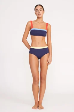STAUD LIV BIKINI TOP  NAVY COLORBLOCK NAVYCOLORBLOCK Sale