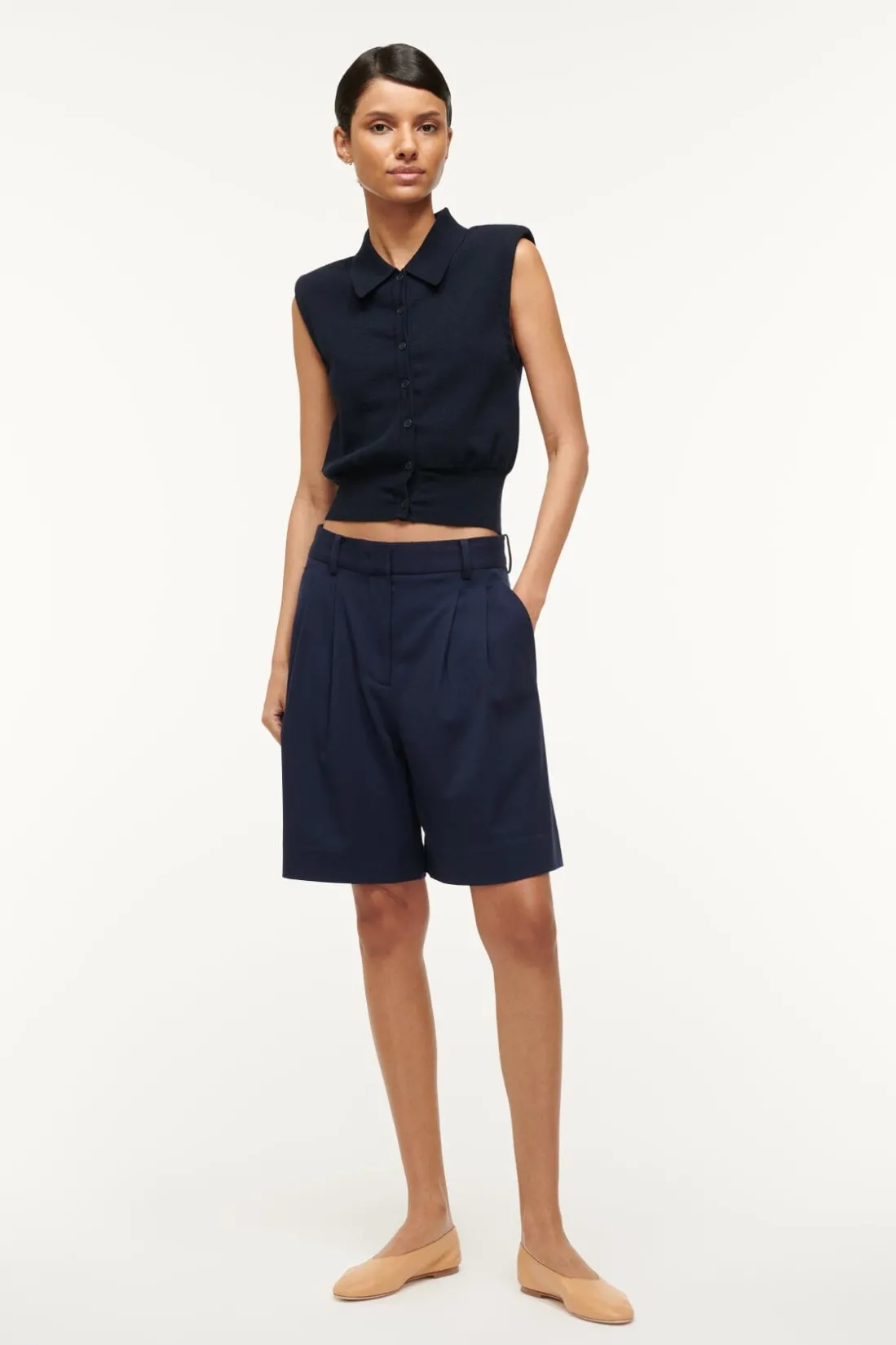 STAUD LONG LUISA SHORT NAVY