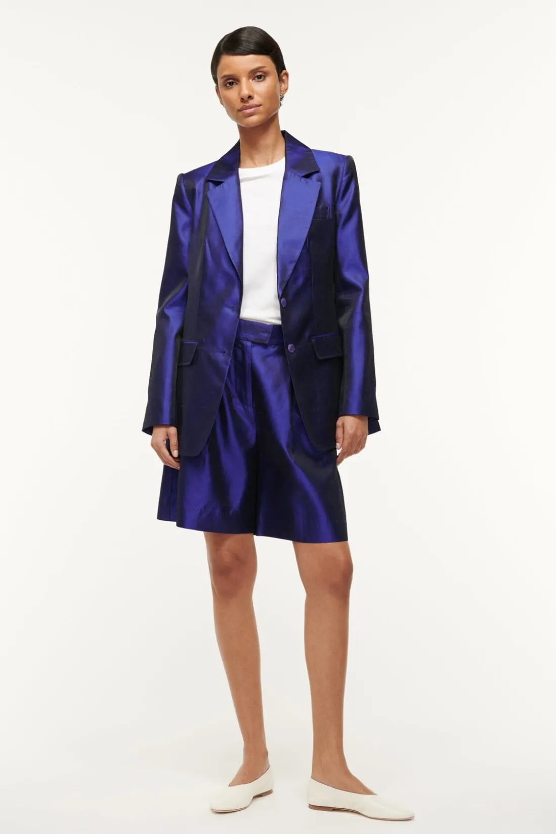 STAUD LONG LUISA SHORT VIOLET Clearance