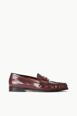 STAUD LOULOU LOAFER   MAHOGANY Sale