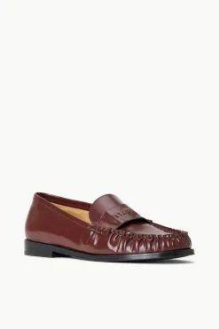STAUD LOULOU LOAFER   MAHOGANY Sale