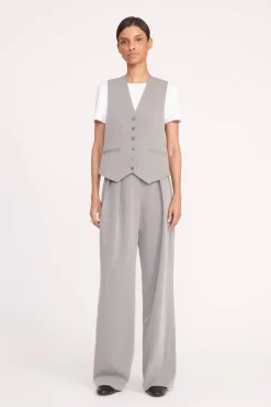 STAUD LUISA PANT HEATHER GREY SUITING HEATHERGREY Outlet