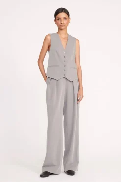STAUD LUISA PANT  HEATHER GREY SUITING HEATHERGREY Outlet