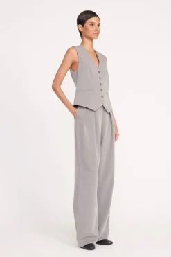 STAUD LUISA PANT  HEATHER GREY SUITING HEATHERGREY Outlet