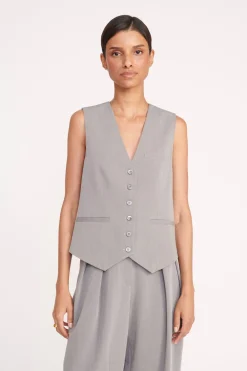 STAUD LUISA PANT  HEATHER GREY SUITING HEATHERGREY Outlet