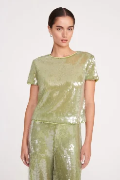 STAUD LUKE PANT  GARDEN MOSS SEQUINS GARDENMOSSSEQUINS Outlet