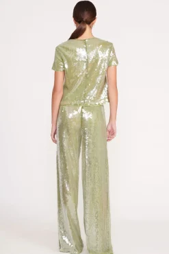 STAUD LUKE PANT  GARDEN MOSS SEQUINS GARDENMOSSSEQUINS Outlet