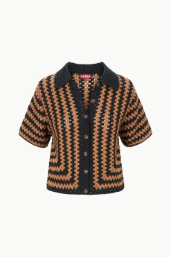 STAUD MABEL TOP  BLACK TAN SEASHORE STRIPE BLACKTANSEASHORESTRIPE Hot