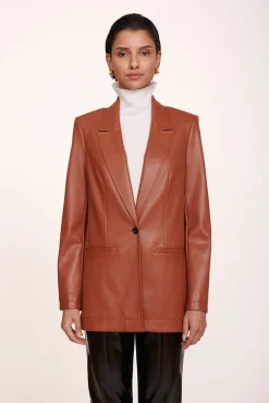 STAUD MADDEN BLAZER  WHISKEY VEGAN LEATHER WHISKEYVEGANLEATHER Hot
