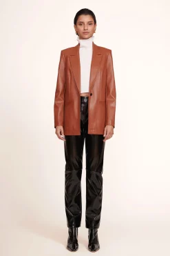 STAUD MADDEN BLAZER  WHISKEY VEGAN LEATHER WHISKEYVEGANLEATHER Hot