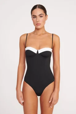 STAUD MAEVE ONE PIECE  BLACK WHITE BLACKWHITE Best