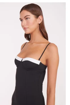 STAUD MAEVE SWIM DRESS  BLACK WHITE BLACKWHITE Hot
