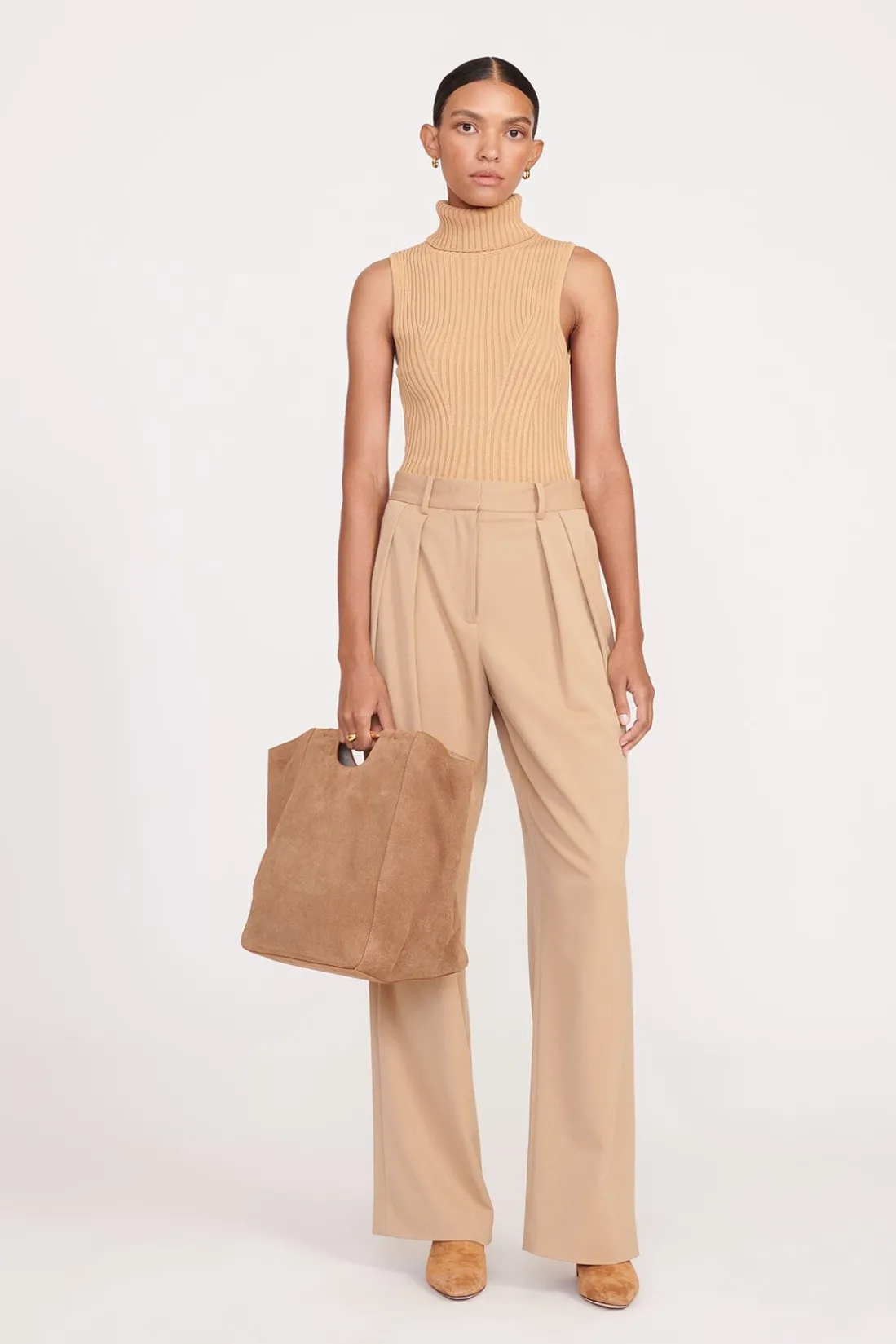 STAUD MAR TOTE SUEDE TAN Discount