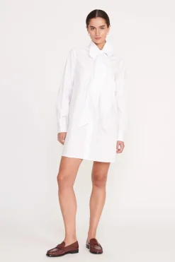 STAUD MARYN DRESS   WHITE Clearance