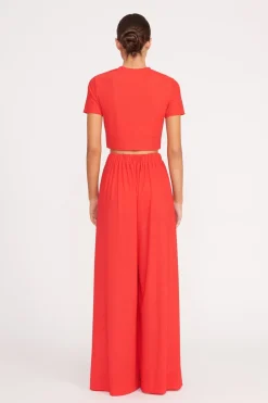 STAUD MARZA COVERUP PANT  RED ROSE REDROSE