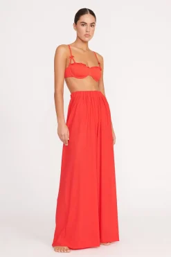 STAUD MARZA COVERUP PANT  RED ROSE REDROSE
