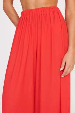 STAUD MARZA COVERUP PANT  RED ROSE REDROSE