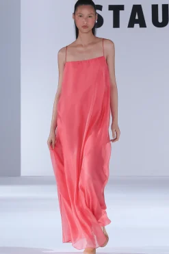 STAUD MAXI DELFINA DRESS   FLAMINGO Outlet