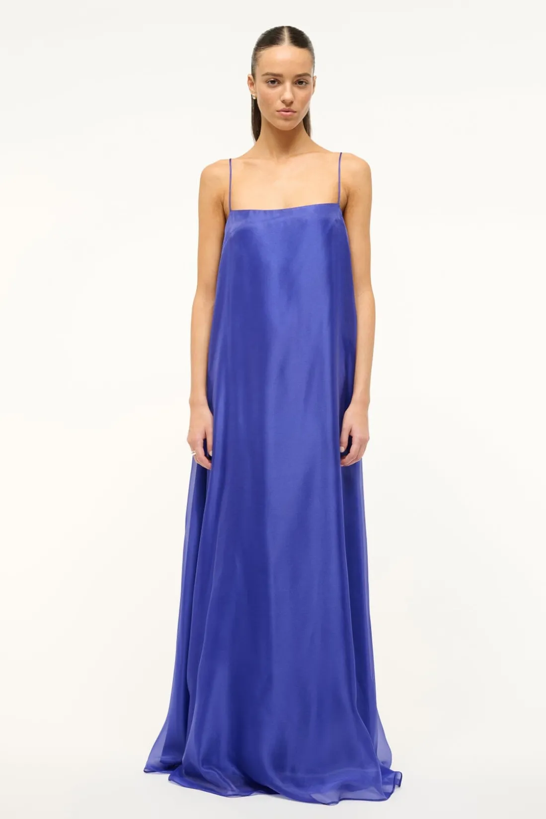 STAUD MAXI DELFINA DRESS VIOLET