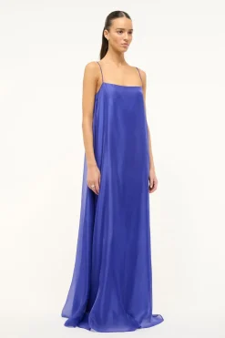 STAUD MAXI DELFINA DRESS   VIOLET