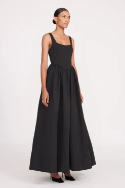 STAUD MAXI LANDSCAPE DRESS   BLACK Outlet