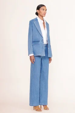 STAUD MAXWELL BLAZER  MEDIUM WASH MEDIUMWASH Hot