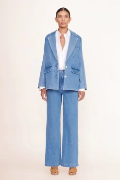STAUD MAXWELL BLAZER  MEDIUM WASH MEDIUMWASH Hot