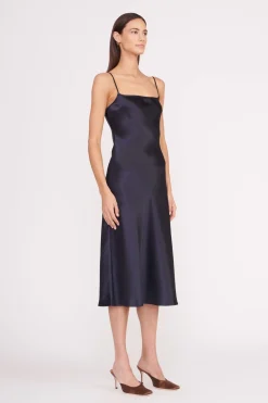 STAUD MEANDER DRESS   NAVY Discount