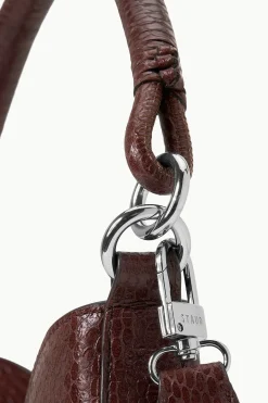 STAUD MEL BAG  MAHOGANY SNAKE EMBOSSED MAHOGANYSNAKEEMBOSSED Discount
