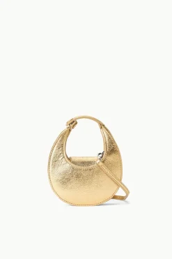 STAUD MICRO MOON BAG   GOLD Clearance