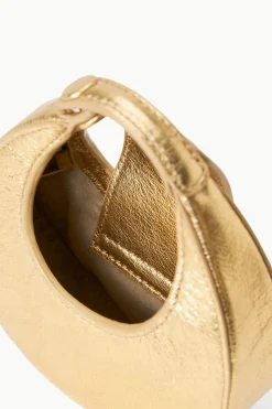 STAUD MICRO MOON BAG   GOLD Clearance