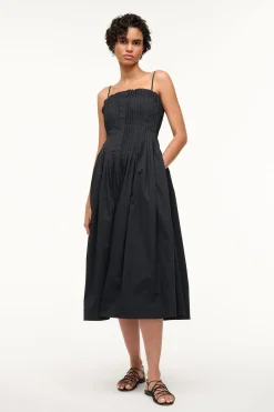 STAUD MIDI BELLA DRESS   BLACK Hot