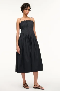 STAUD MIDI BELLA DRESS   BLACK Hot