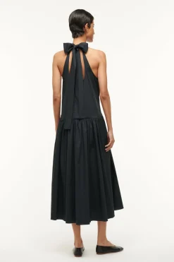 STAUD MIDI MARLOWE DRESS   BLACK Outlet
