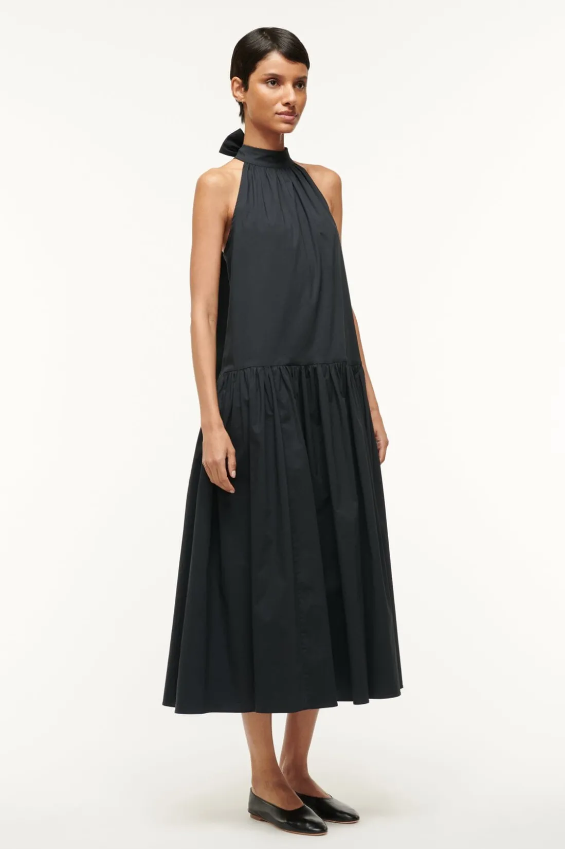 STAUD MIDI MARLOWE DRESS BLACK Outlet