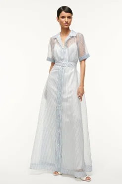 STAUD MILLIE DRESS  IVORY MICRO STRIPE IVORYMICROSTRIPE New