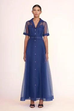 STAUD MILLIE DRESS   ORGANZA NAVY Best
