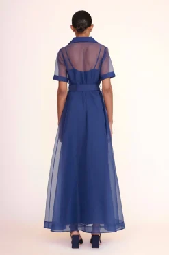 STAUD MILLIE DRESS   ORGANZA NAVY Best